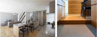 ダイニングテーブル一体式 二型キッチン