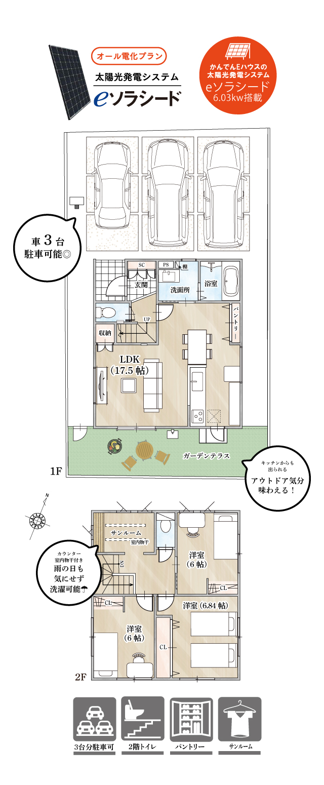 ストークガーデン姫路八代緑ケ丘2号地モデルハウス　プラン・間取り