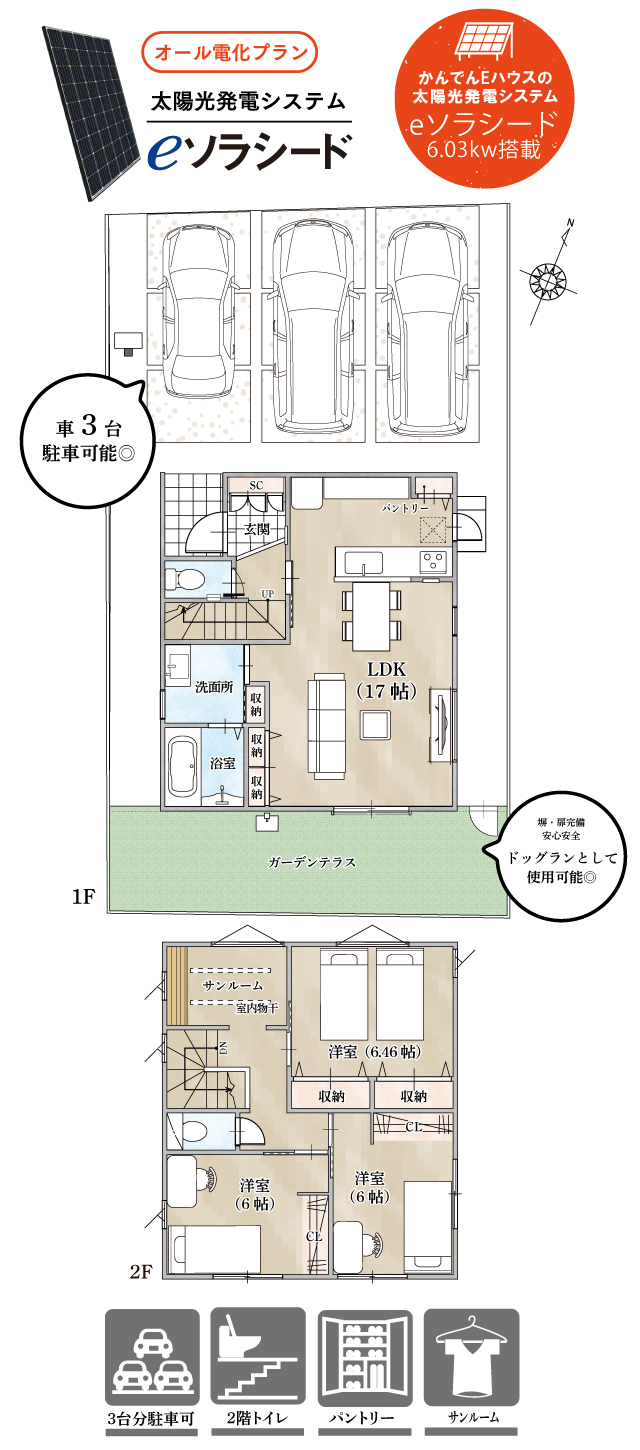 ストークガーデン姫路八代緑ケ丘3号地モデルハウス　プラン・間取り