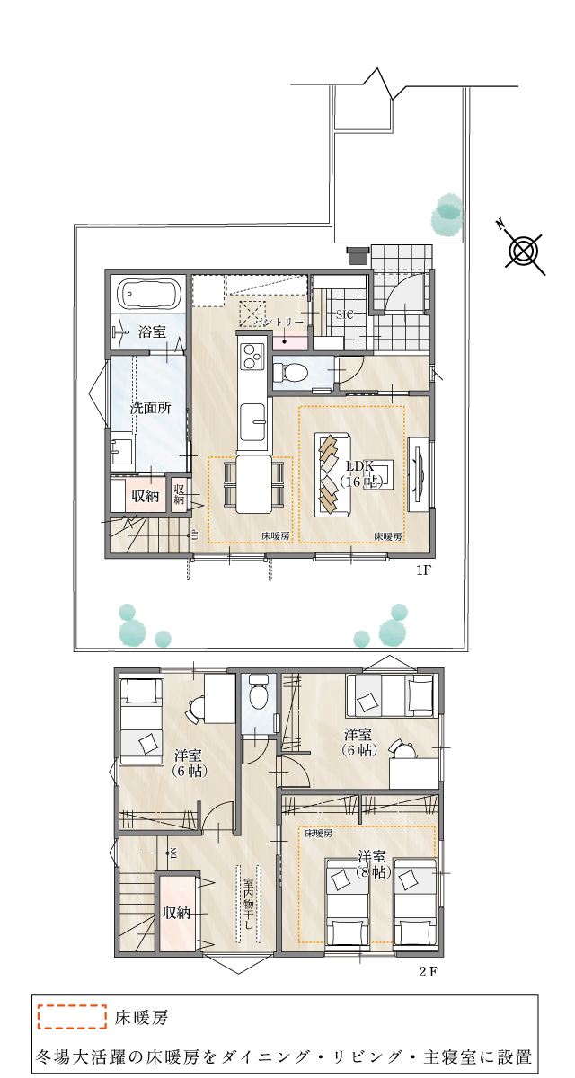 ストークビレッジ東加古川グランレジデンス1号地モデルハウス　プラン・間取り