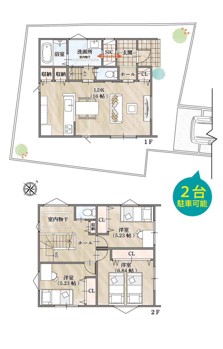 ストークビレッジ加古川センターコート56号地参考プラン・間取り