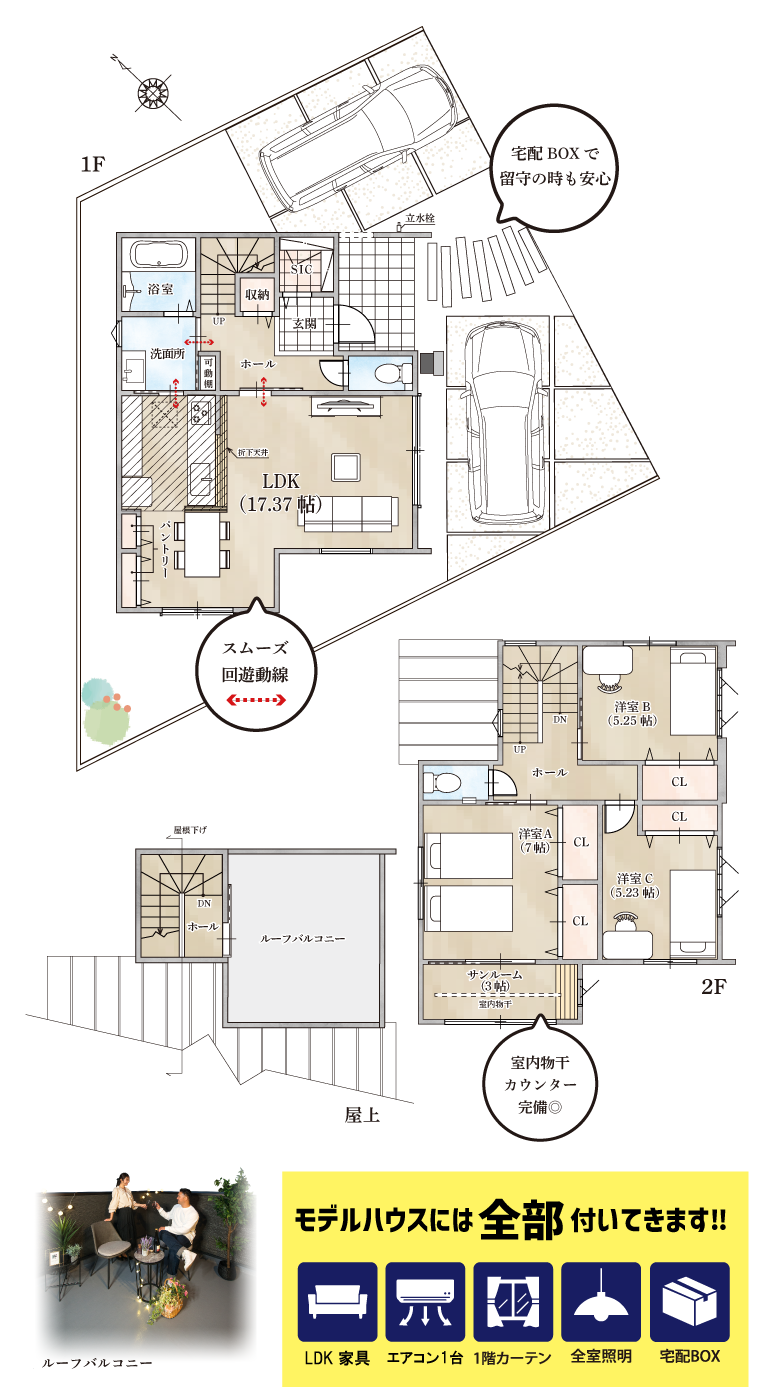 加古川市　ワンステージ姫路八代本町　モデルハウス　SHOWA GROUP（ショウワグループ）昭和住宅　プラン・間取り