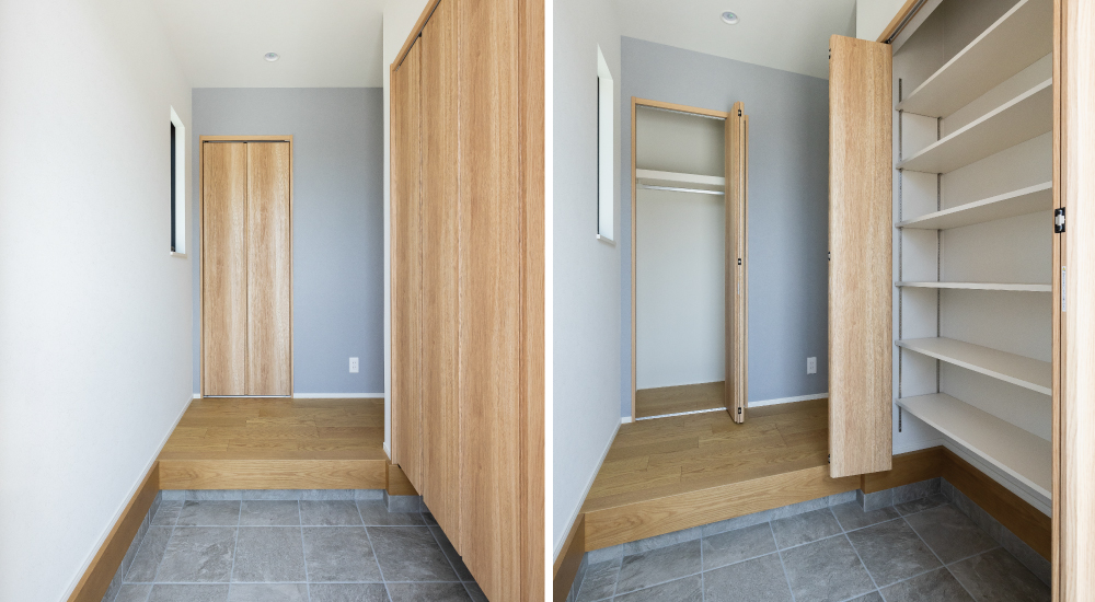 加古川市　ストークガーデン野口町野口2号地モデルハウス　SHOWA GROUP（ショウワグループ）昭和住宅　玄関収納