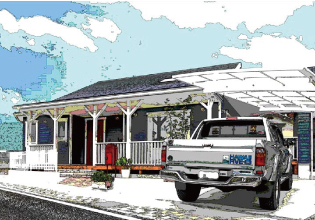 北欧スタイルの家「サーファーズハウス」（姫路市　H様邸）