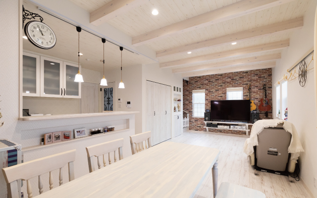 ワンちゃんとの暮らしを楽しむ家の画像