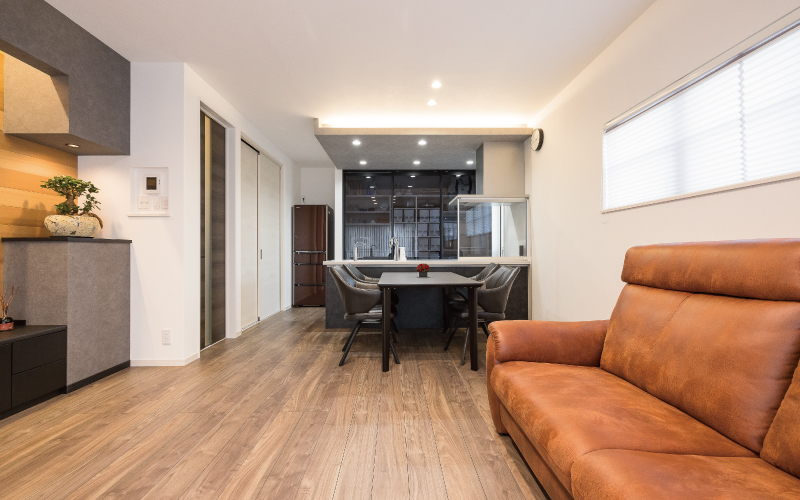 こだわりのTV空間がある家の画像