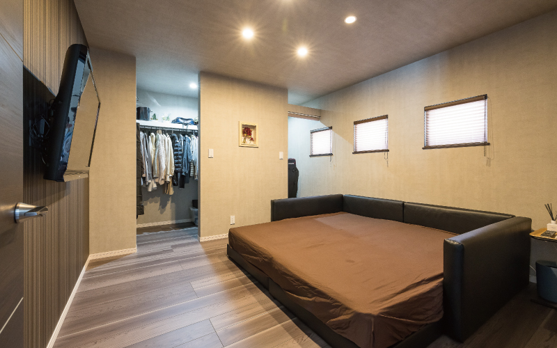 こだわりのTV空間がある家の画像