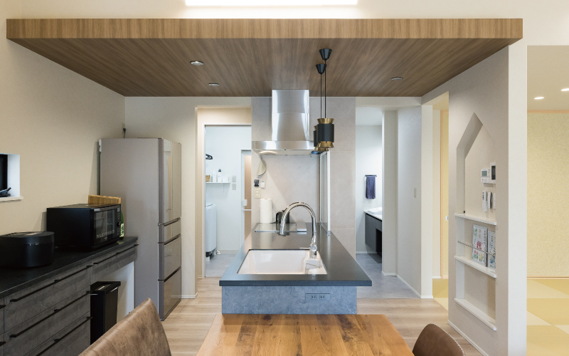 家族の距離が近い平屋の家 の画像4