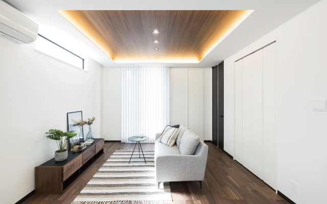 充実の収納が魅力のスタイリッシュな家の画像