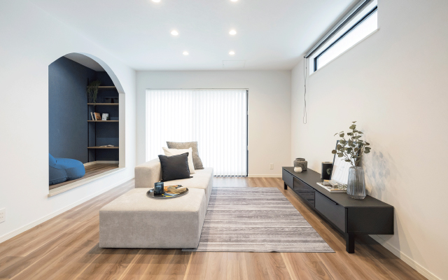 居心地の良い空間「ヌック」のある家の画像