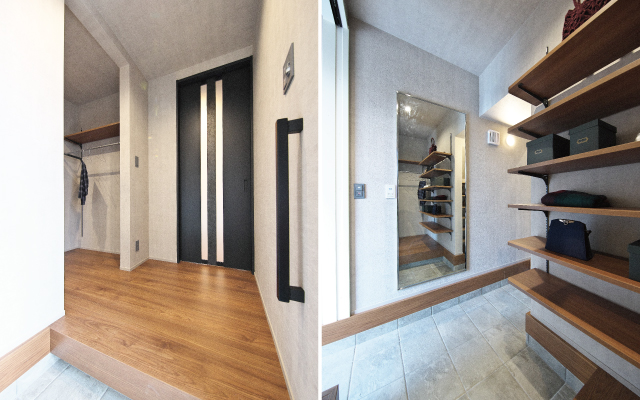 内装インテリアの質感にこだわった家の画像