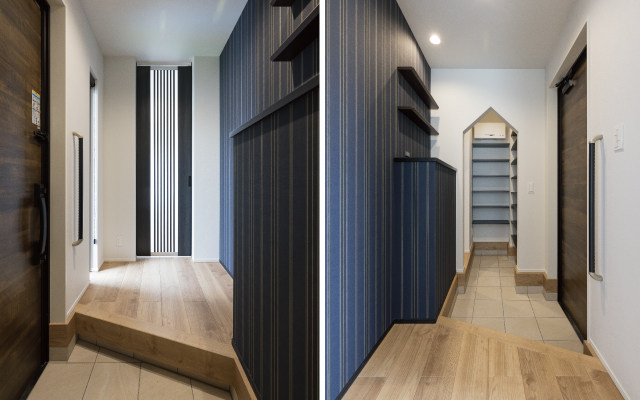 くつろぎテラスのある家の画像