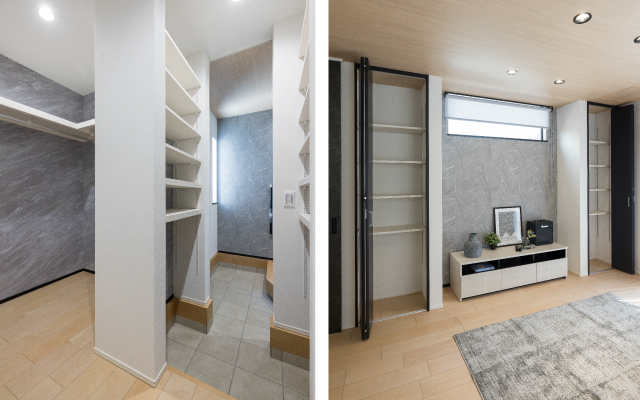 ゆとりの収納で片付け上手になれる家の画像