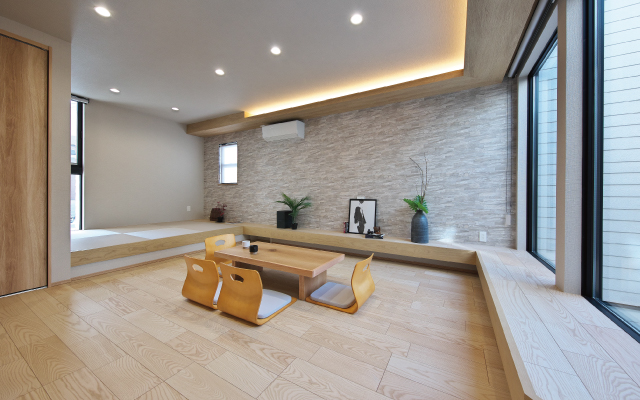 ロースタイルリビングの家の画像